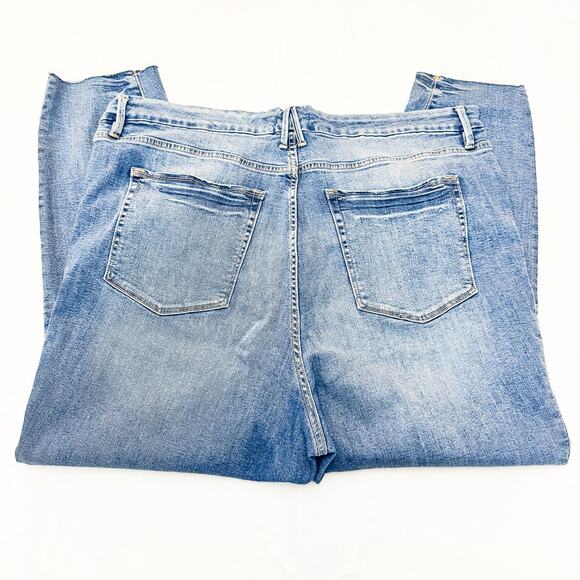 Good American Good Leg Crop Stretch Denim Jeans GLCRE873T Blue473 SIze 24 Plus - Picture 5 of 8